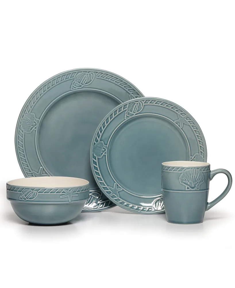 Pfaltzgraff 16-Pc. Antigua Blue Dinnerware Set