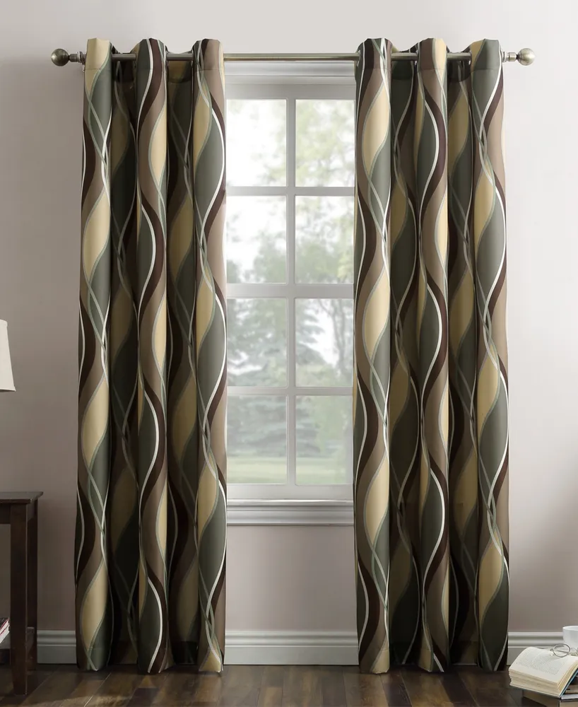 Intersect Geometric Print Curtain Panel