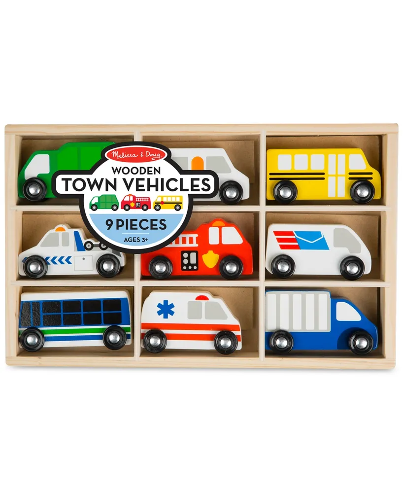 Melissa & Doug Wooden Town Vehicles Set