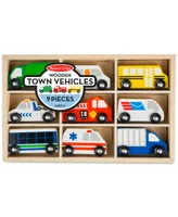 Melissa & Doug Wooden Town Vehicles Set