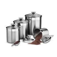 Tramontina Gourmet 8 Pc Covered Canister & Scoop Set