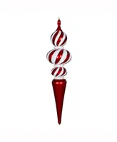 Vickerman 51" Jumbo Red/White Finial Stripe