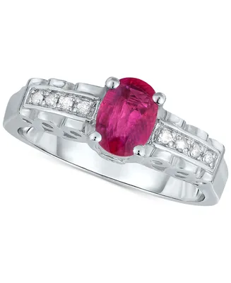 Ruby (9/10 ct. t.w.) & Diamond Accent Ring in Sterling Silver
