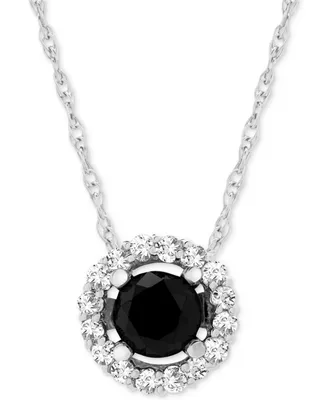 Wrapped in Love Diamond Halo 18" Pendant Necklace (1 ct. t.w.) in 14k White Gold, Created for Macy's
