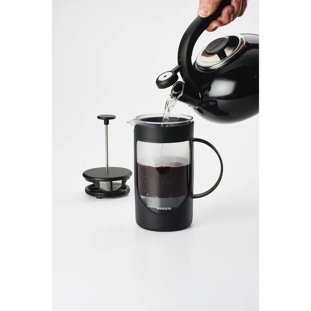 Bonjour Coffee 8-Cup Chevron French Press Stainless Steel