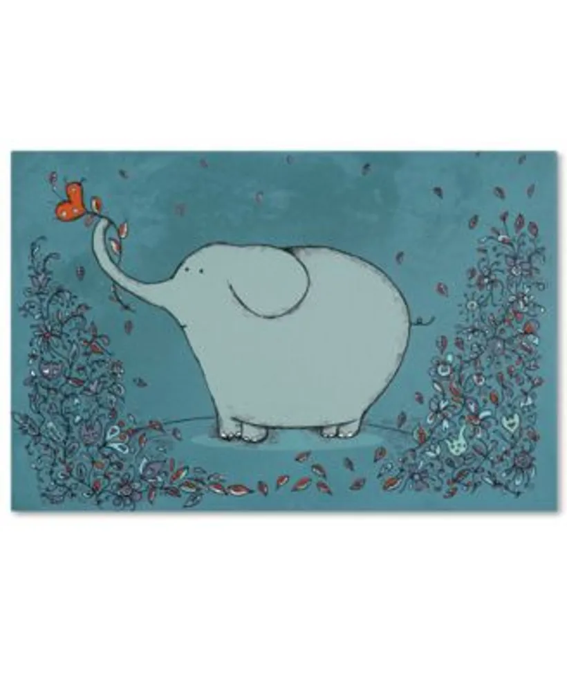 Carla Martell Garden Elephant Canvas Art Print Collection