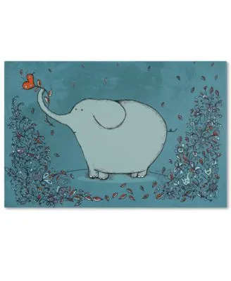 Carla Martell Garden Elephant Canvas Art Print Collection