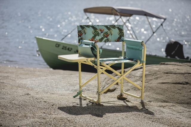 Oniva by Picnic Time Light Blue Outdoor Directors Folding Chair