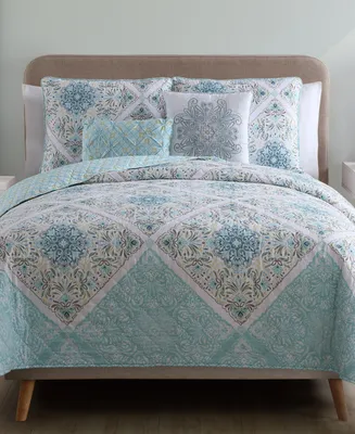 Windsor Reversible 5-Piece King Quilt Set