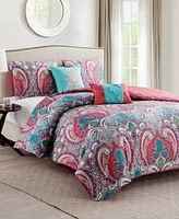 Vcny Home Casa Re`al Reversible 5-Pc. Full/Queen Quilt Set