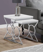 Monarch Specialties 2 Piece Nesting Table Set