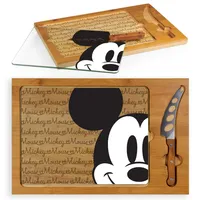 Disney's Mickey Icon Glass Top Serving Tray and Knife Set
