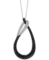 Effy Diamond Loop 18" Pendant Necklace (1 ct. t.w.) in 14k White Gold