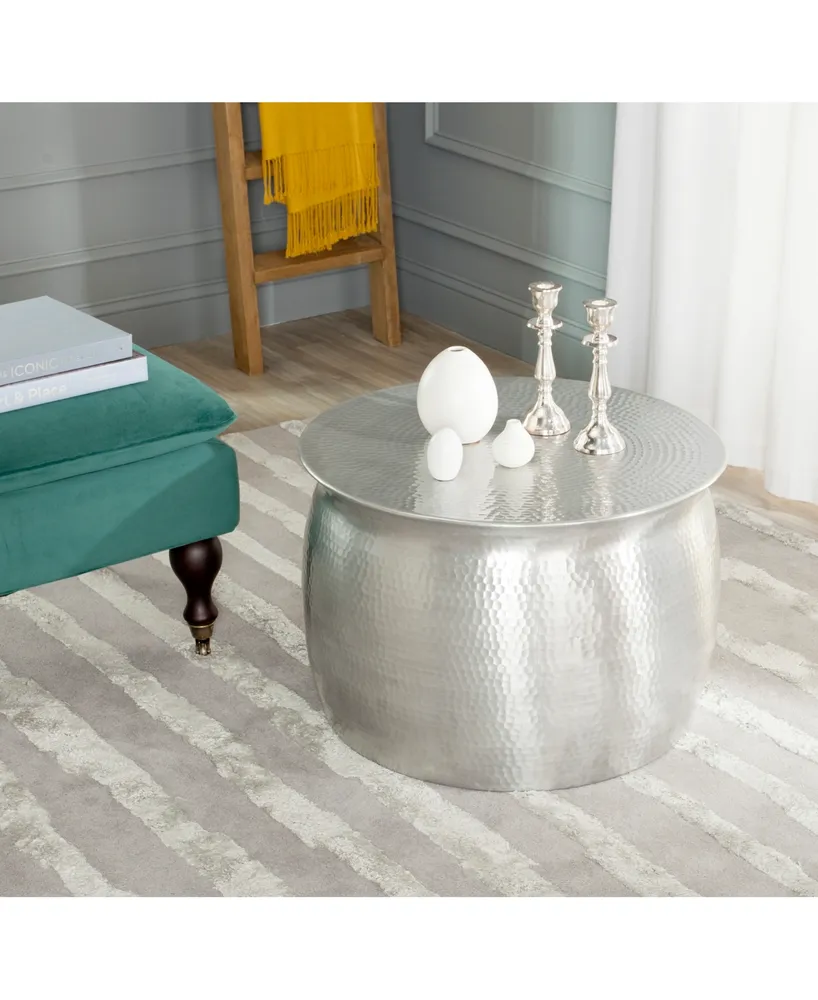 Aztec Hammered Metal Table Stool