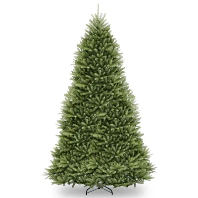 National Tree 7 .5' Snowy Mountain Pine Slim Hinged Tree with 500 Clear Lights