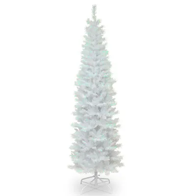 National Tree 6 ft. White Iridescent Tinsel Tree