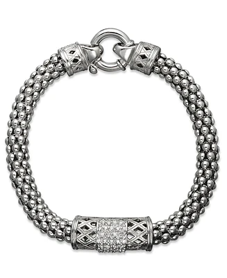 Diamond Barrel Bracelet (1/4 ct. t.w.) in Sterling Silver