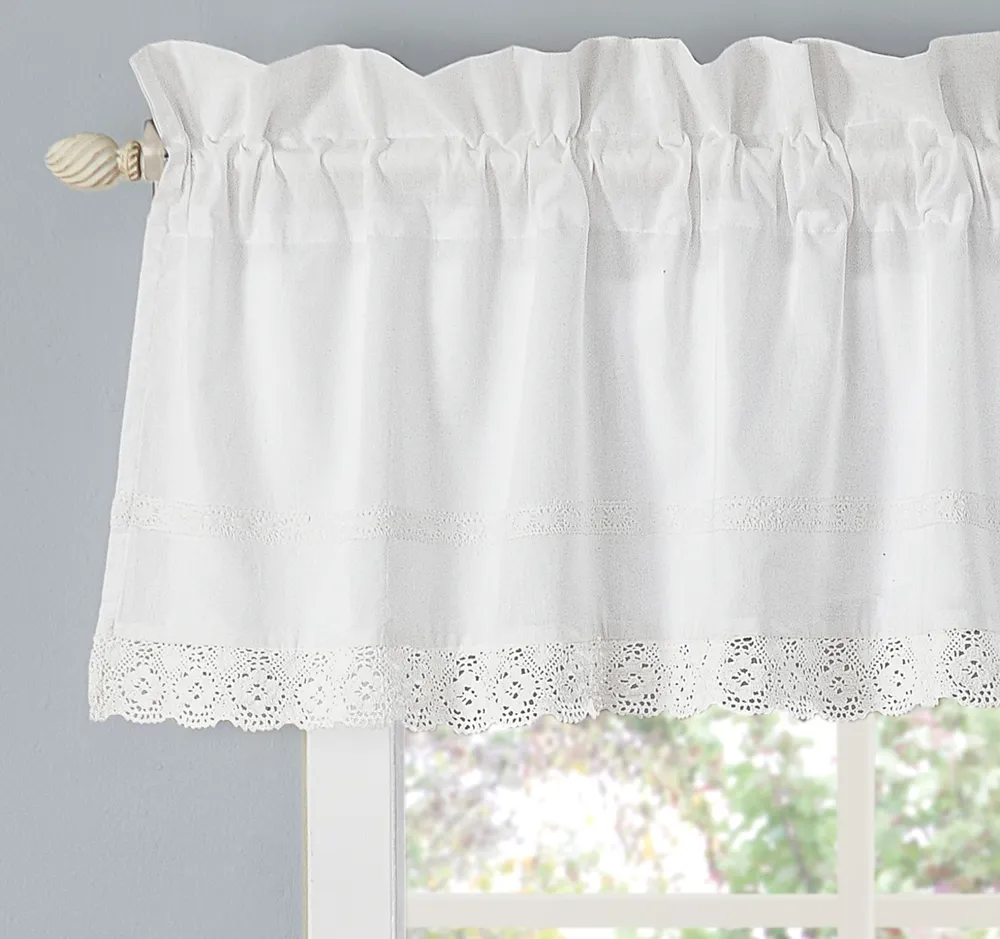 Laura Ashley Annabella Cotton Pole Top Valance, 86" x 15"