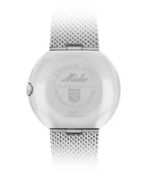 Mido Men's Swiss Automatic Commander Stainless Steel Mesh Bracelet Watch 37mm