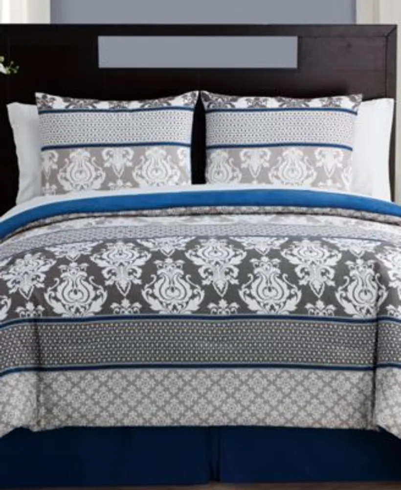 Closeout Vcny Home Beckham 8 Pc. Damask Comforter Set