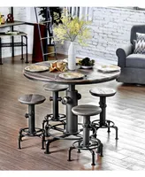 Zina Antique Black Counter Stool (Set of 2)