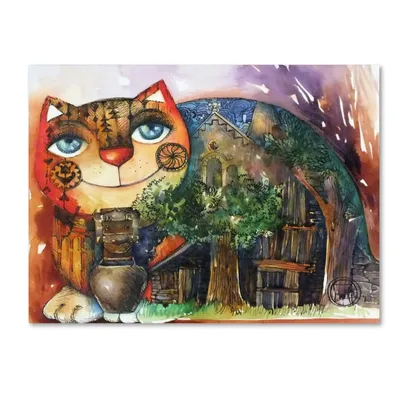 Oxana Ziaka 'Alpes Cat' Canvas Art - 32" x 24" x 2"