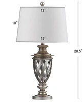 Safavieh Set of 2 Byron Urn Platinum-Tone Table Lamps