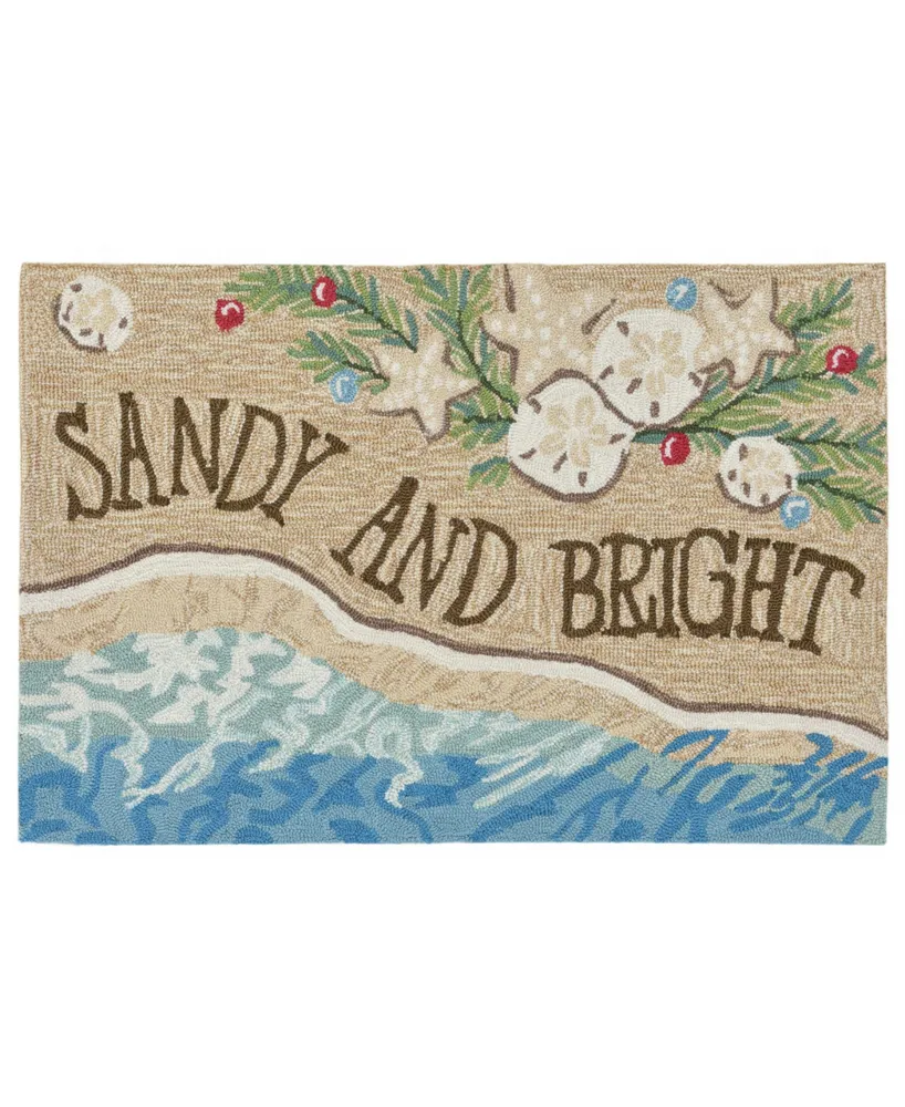 Liora Manne Front Porch Indoor/Outdoor Sandy & Bright Sand 2' x 3' Area Rugs