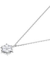 Swarovski Silver-Tone Crystal Snowflake Pendant Necklace, 14-7/8" + 2" extender