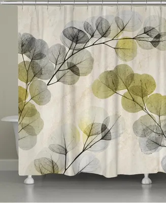 Smoky X-Ray of Eucalyptus Leaves Shower Curtain