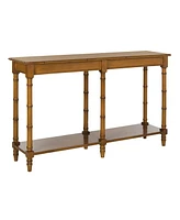 Noam Modern Coastal Bamboo Console Table