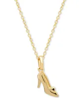 Disney Children's Cinderella Slipper 15" Pendant Necklace in 14k Gold