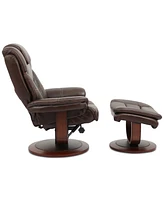 Faringdon Leather Euro Chair & Ottoman