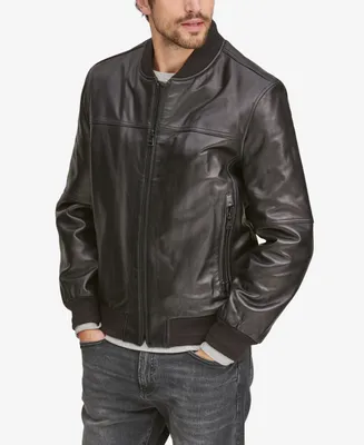 Marc New York Men's Summit Leather Bomber Jacket