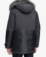 Marc New York Men's Mixed-Media Parka with Removable Hood