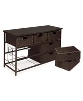 Badger Basket August Collection Wide Seven Basket Storage Unit