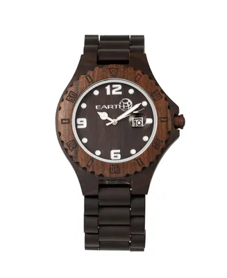 Earth Wood Raywood Wood Bracelet Watch W/Date Brown 47Mm