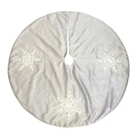 National Tree Company 42" Tree Skirt with Snowflakes Design