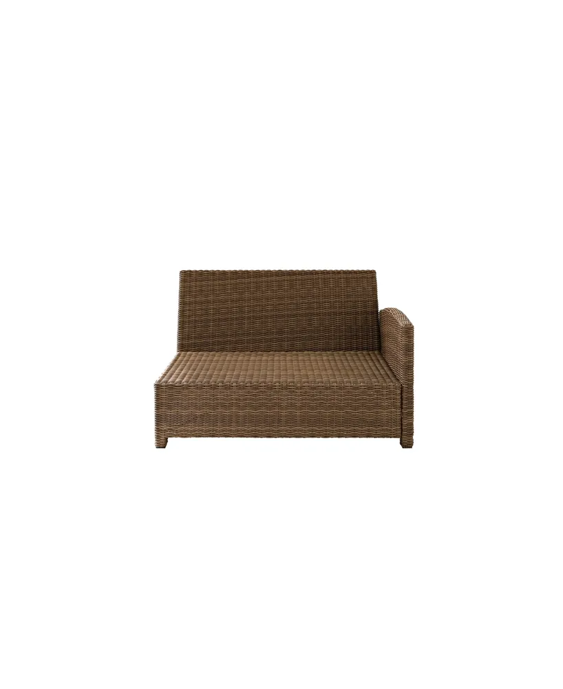 Bradenton Outdoor Wicker Sectional Right Corner Loveseat With Cushions