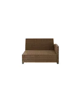 Bradenton Outdoor Wicker Sectional Right Corner Loveseat With Cushions