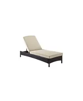 Palm Harbor Outdoor Wicker Chaise Lounge With Cushions