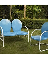 Griffith 2 Piece Metal Outdoor Conversation Seating Set - Loveseat And Chair