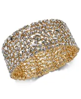 I.n.c. International Concepts Wide Crystal Cluster Stretch Bracelet, Created for Macy's