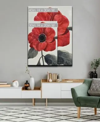 Ready2hangart Elegant Poppy I Red Floral Canvas Wall Art Collection