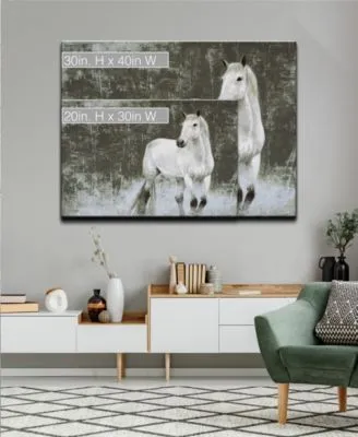 Ready2hangart White Horse Canvas Wall Art Collection