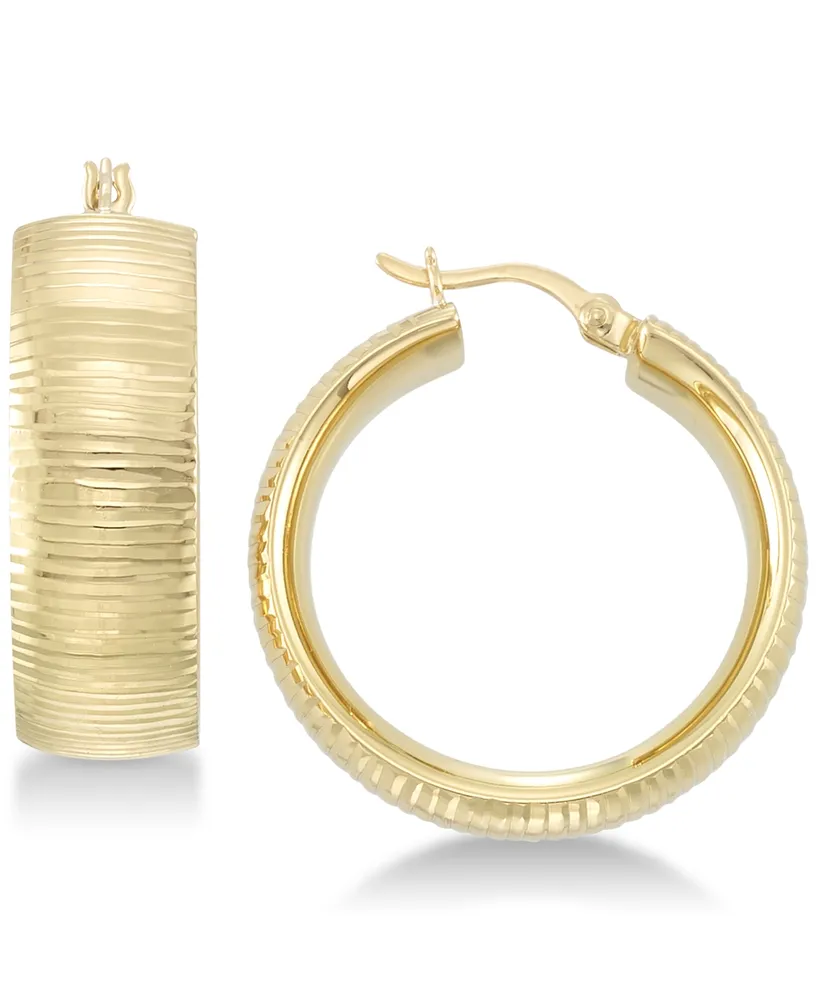 Simone I. Smith Textured Hoop Earrings in 18k Gold over Sterling Silver or Sterling Silver
