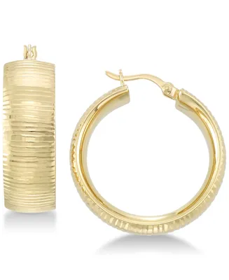 Simone I. Smith Textured Hoop Earrings in 18k Gold over Sterling Silver or Sterling Silver