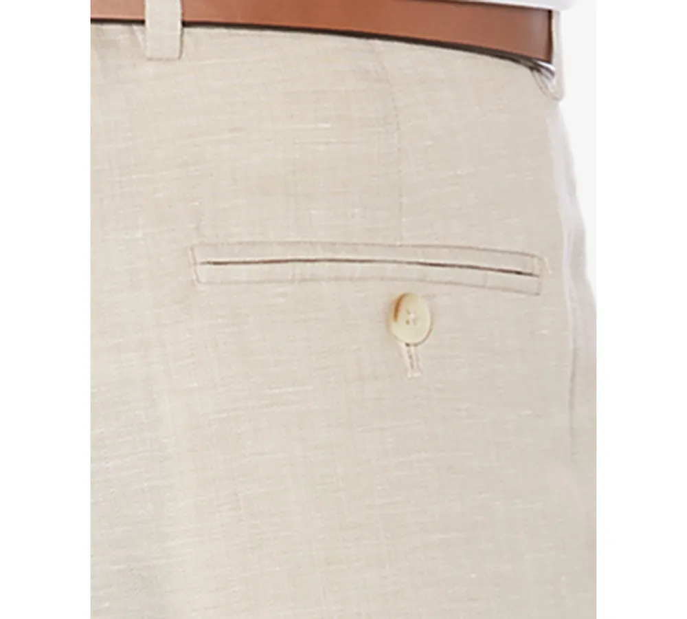 Perry Ellis Men's Classic-Fit Linen Blend Herringbone Pants