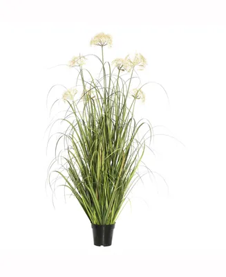 Vickerman 48" Artificial Green Grass X 163 Features 5 Cream Dandelions