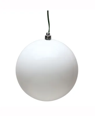 Vickerman 12" White Candy Uv Treated Ball Christmas Ornament